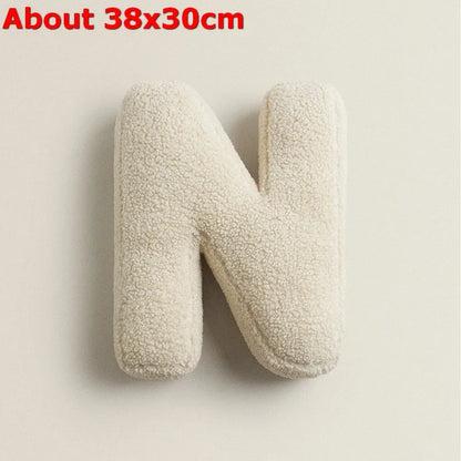 Letters Plush Throw Pillow – Soft Stuffed Kids Toy, Doll, Sofa Cushion, and Room Decor