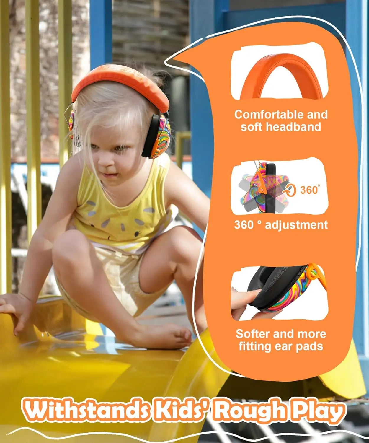 Kids Hearing Protection Earmuffs – Adjustable Noise Cancelling for kids 3 to 12 years Old