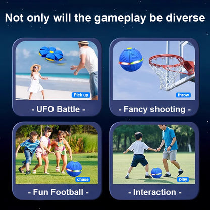 Magic LED Flying Saucer Hop Ball - Outdoor Sports Fitness Game for Kids