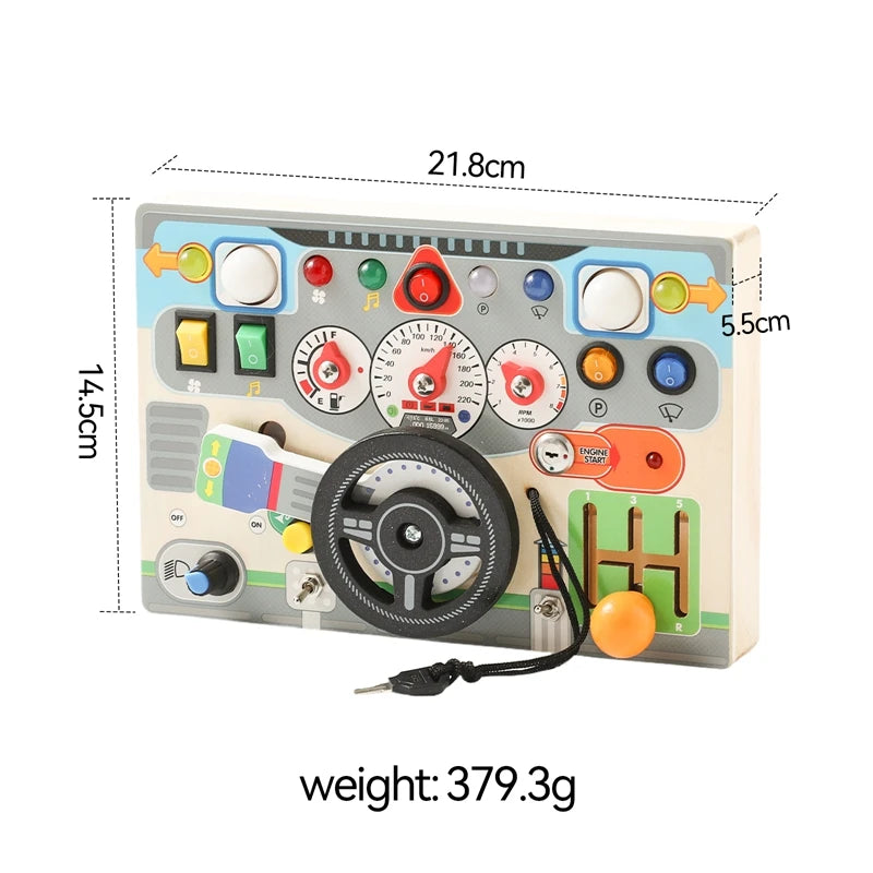 Montessori Toddlers Wooden Steering Wheel