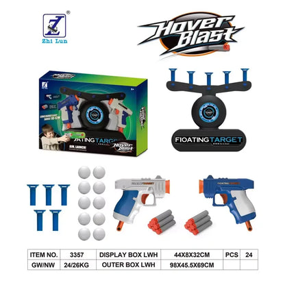 Glow in The Dark Floating Target Game Practice Kids Shooting Toy Gun Set
