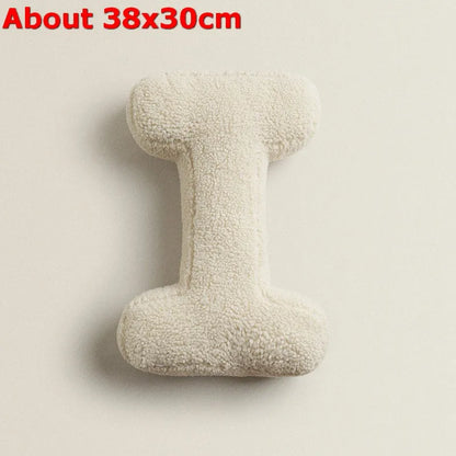 Letters Plush Throw Pillow – Soft Stuffed Kids Toy, Doll, Sofa Cushion, and Room Decor