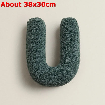 Letters Plush Throw Pillow – Soft Stuffed Kids Toy, Doll, Sofa Cushion, and Room Decor