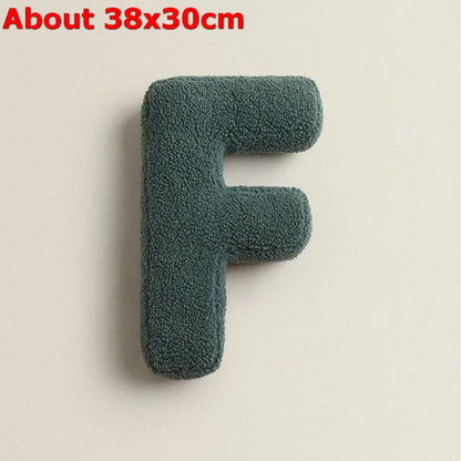 Letters Plush Throw Pillow – Soft Stuffed Kids Toy, Doll, Sofa Cushion, and Room Decor