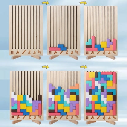 3D Russian Building Blocks Game, Wooden Stacking Puzzle and Memory Game