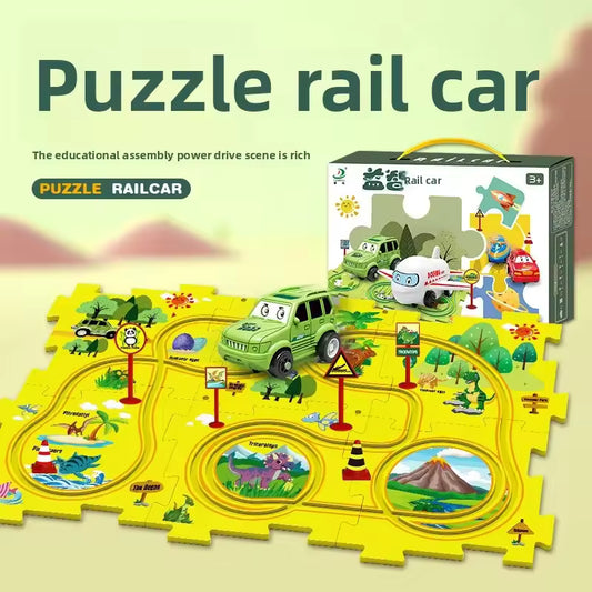 Montessori Electric Railcar Puzzle Montessori Toy