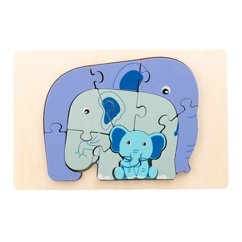 Montessori Wooden Animal Jigsaw Puzzle – (Buy 4 for $64)