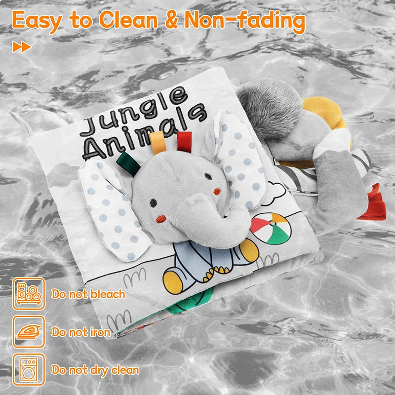 Sensory Soft Baby Books 3D Touch Feel (Quiet Cloth Book, Fabric Books) - LittleOzKid