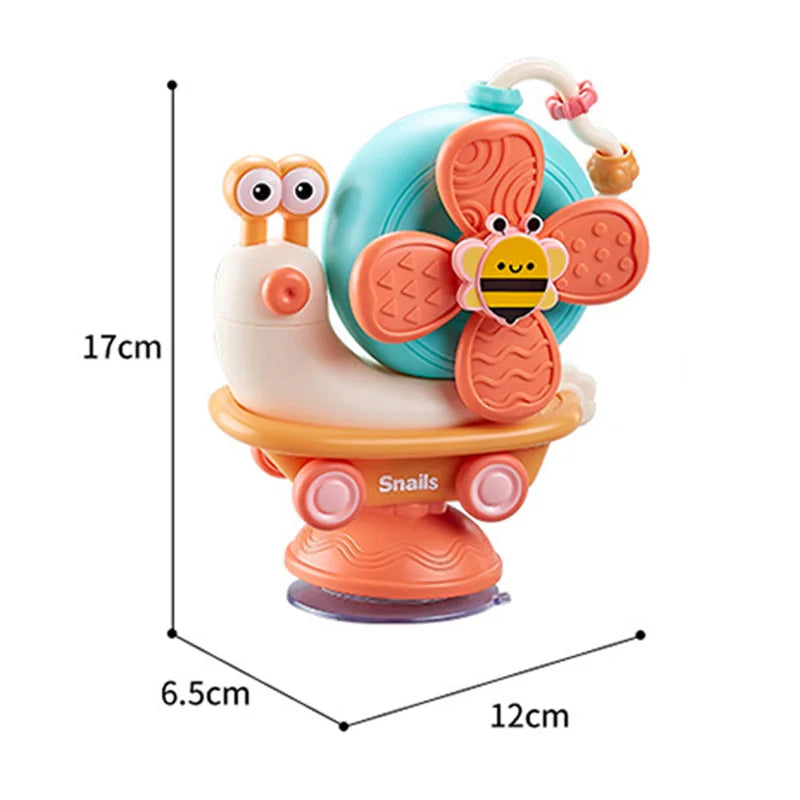Baby Montessori Suction Spinner Toy, Bath Sensory & High Chair Suction for Toddlers