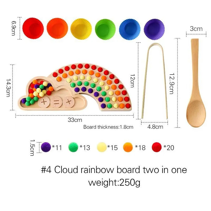 Wooden Rainbow Busy Board - LittleOzKid