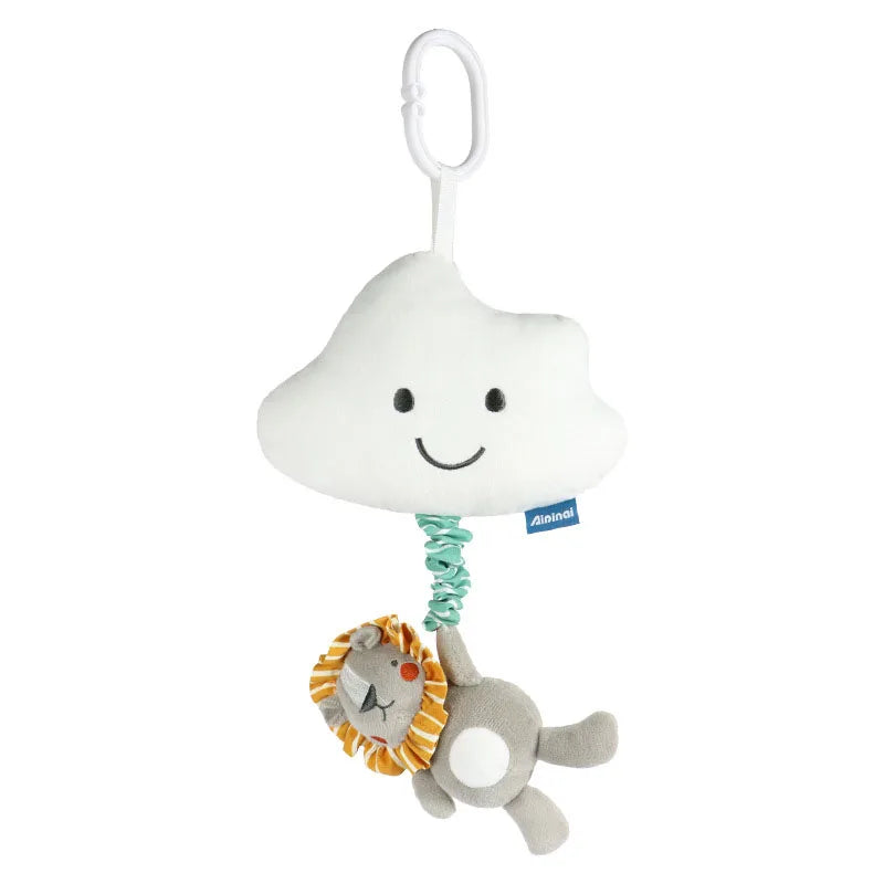 Baby Stretch Activity Spiral Plush Mobile - Sensory Hanging Toy for Car Seat, Crib, Pram, and Stroller