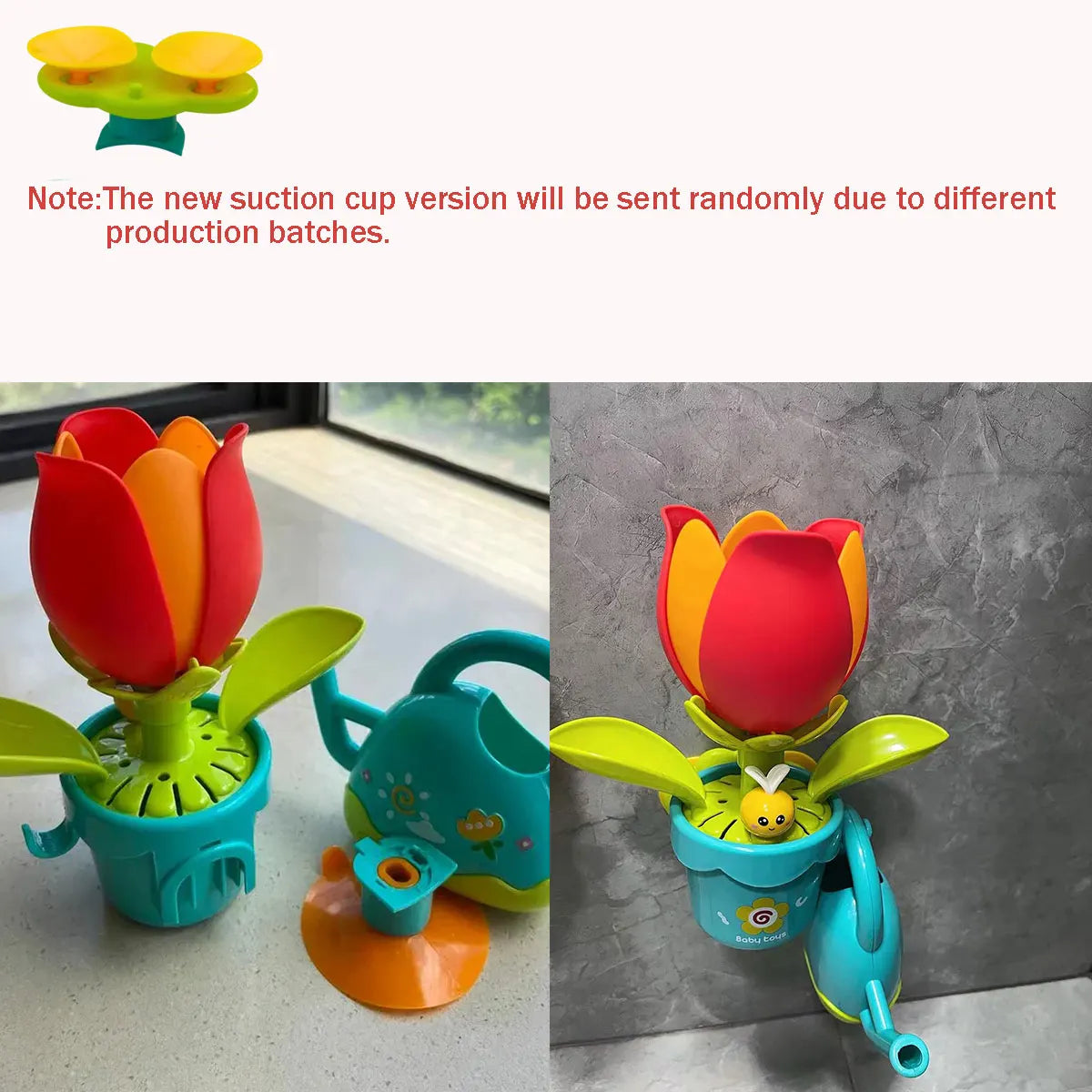 Baby Bath Toy Waterwheel Duck Flower Water Spray Shower Toy for Kids