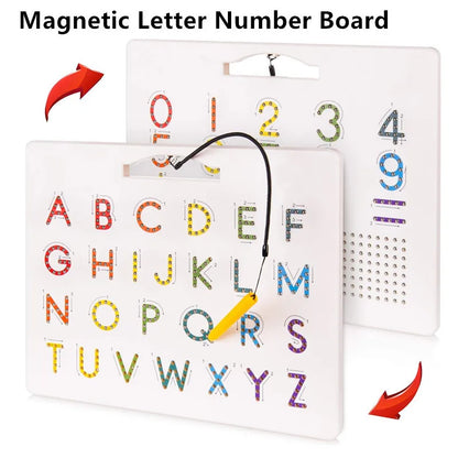 Magnetic Alphabet Tracing Board | ABC & Numbers STEM Learning Toy with Pen