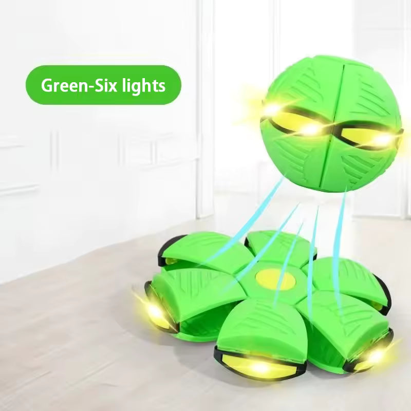 UFO Stomp Rocket Launcher, Magic LED Flying Saucer Hop Ball - Outdoor Sports Fitness Game for Kids