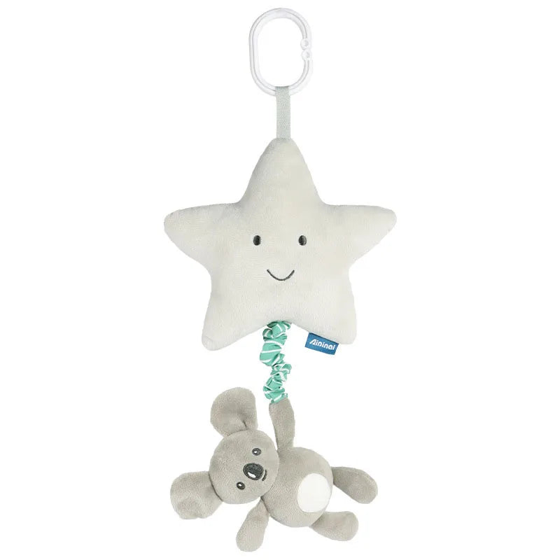 Baby Stretch Activity Spiral Plush Mobile - Sensory Hanging Toy for Car Seat, Crib, Pram, and Stroller