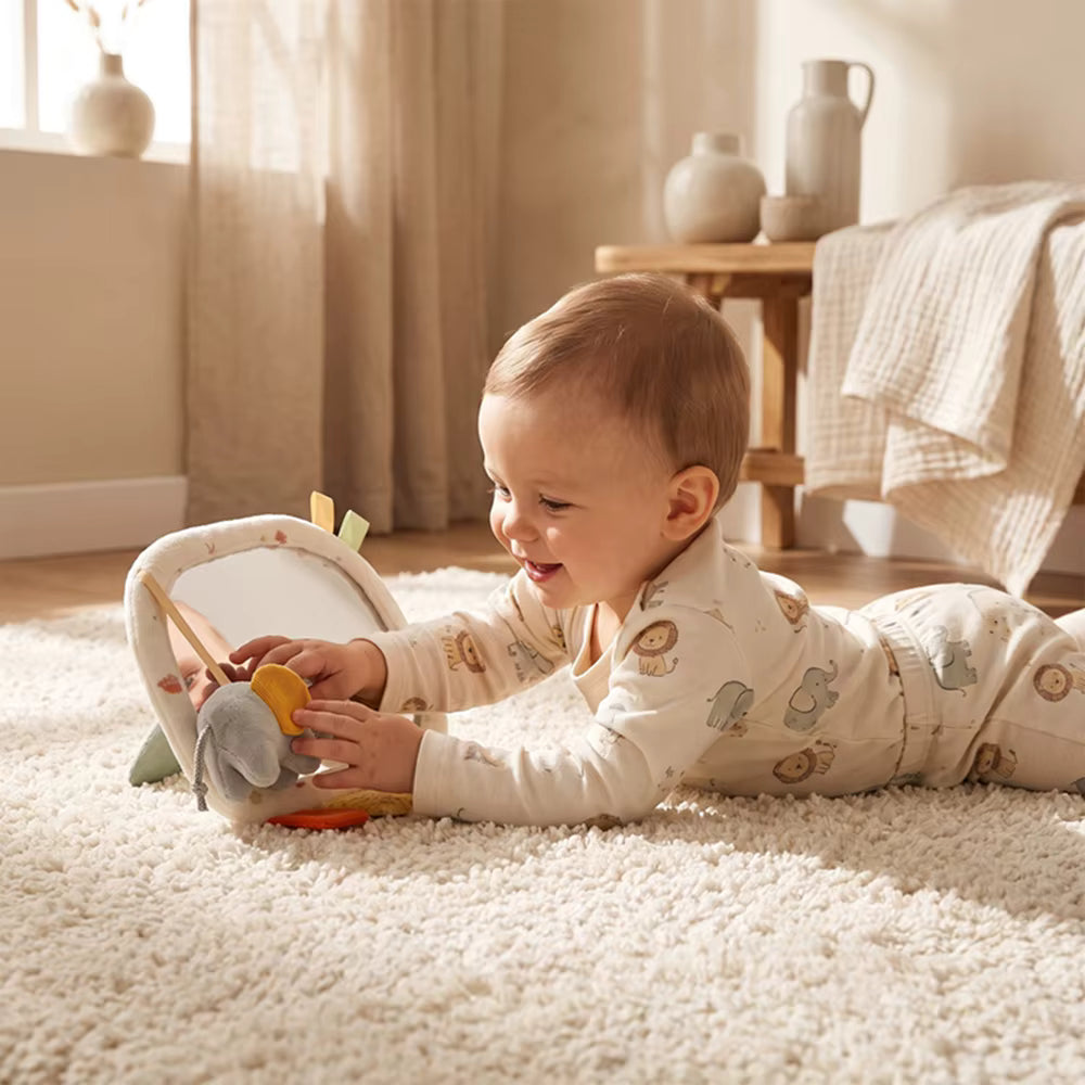 Playful Tummy Time Mirror & Sensory Toy Set 🌿