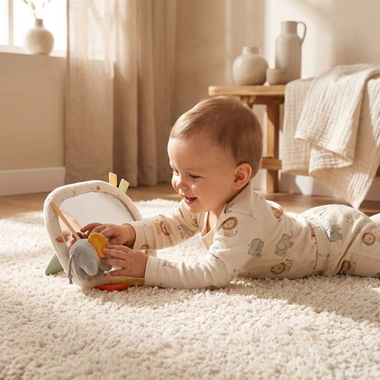 Playful Tummy Time Mirror & Sensory Toy Set 🌿