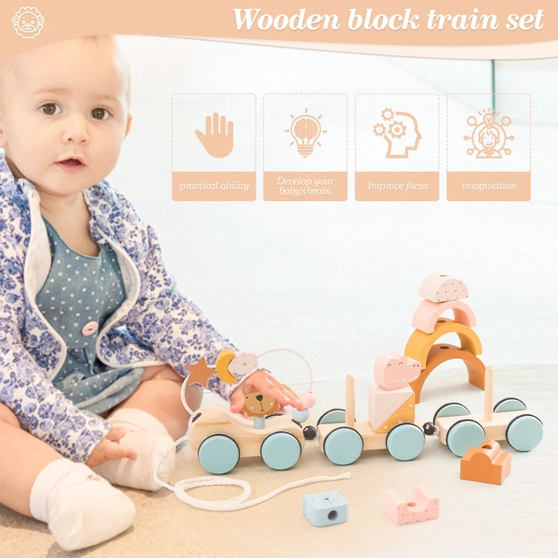 Baby Wooden planet, Activity Space Rocket Interactive Toy for Kids - LittleOzKid