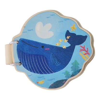 Montessori Baby Wooden Book Early Educational Toys, Cognitive Book for Toddler