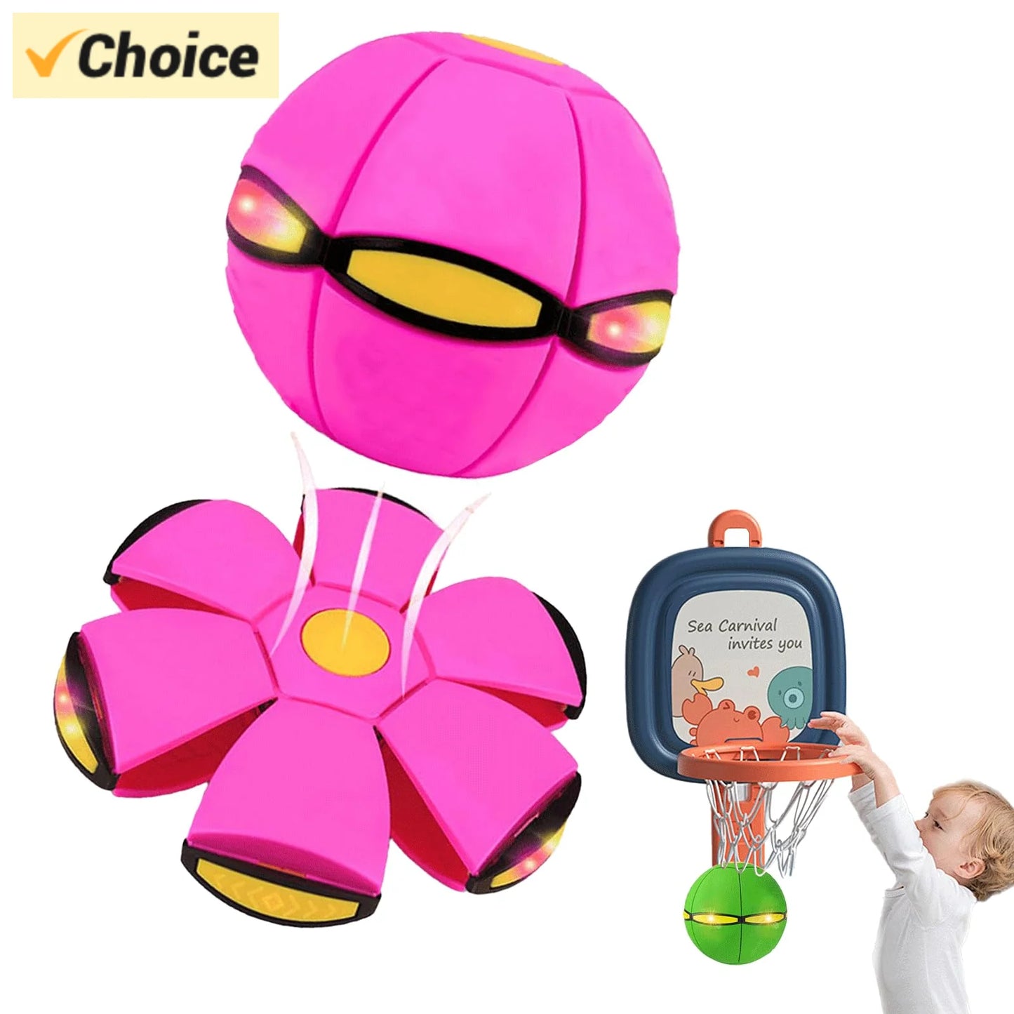 UFO Stomp Rocket Launcher & Flying Saucer Hop Ball – Outdoor Kids Toy