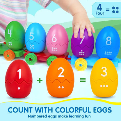 Montessori Farm Animal Train Set – Educational Counting, Sorting & Fine Motor Toy