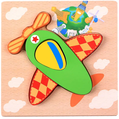 Toddlers 3D Wooden Animal Jigsaw Puzzle (Get 6 for $59)