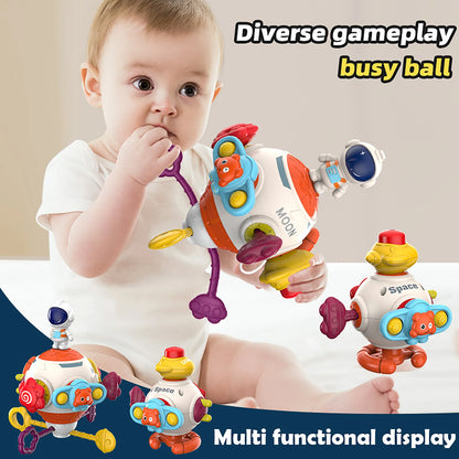 8 in 1 Baby Montessori Educational Busy Cube, Hands On Motor Skills & Learning Toy
