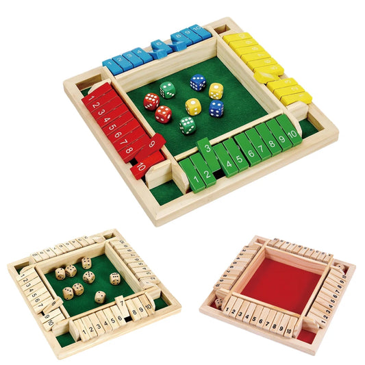 Wooden Shut the Box Game – Educational Dice Play for Kids & Families