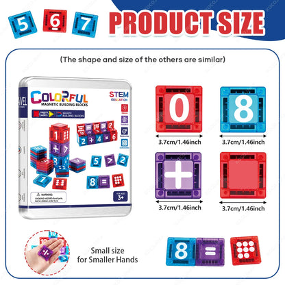 Mini Magnetic Building Tiles – Educational Math & Counting Toy Set