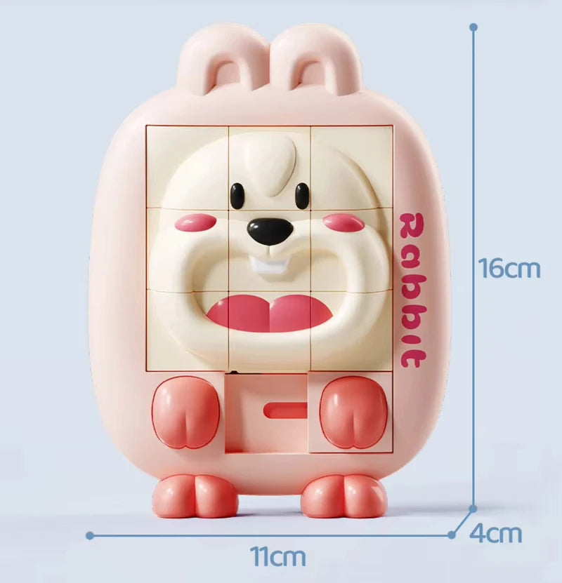 3D Sliding Puzzle Animal Game, Travel Toy