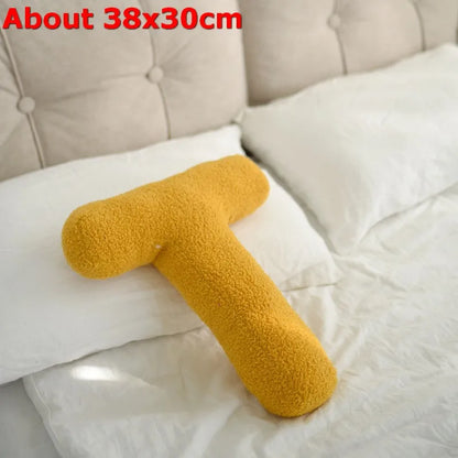 Letters Plush Throw Pillow – Soft Stuffed Kids Toy, Doll, Sofa Cushion, and Room Decor