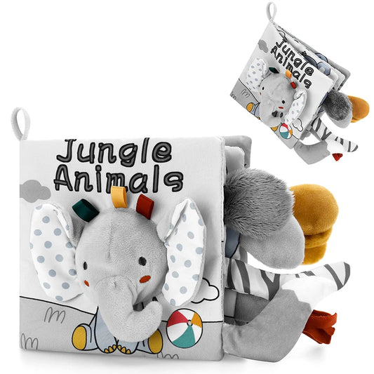 Sensory Soft Baby Books 3D Touch Feel (Quiet Cloth Book, Fabric Books) - LittleOzKid