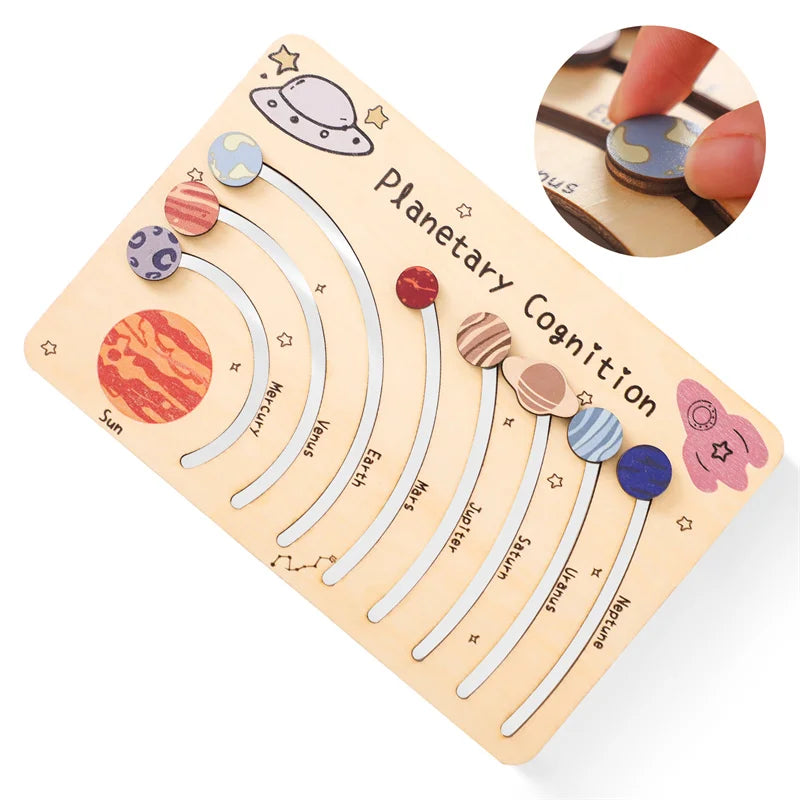 Wooden Solar System Puzzle, Planets, Space Educational Toys - LittleOzKid