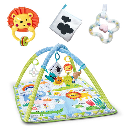 Baby Fitness Play Gym – Soft Crawling Mat & Activity Rack for Newborns and Toddlers