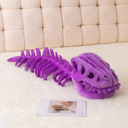 Cozy Dinosaur Skeleton Head Costume Plush Toy
