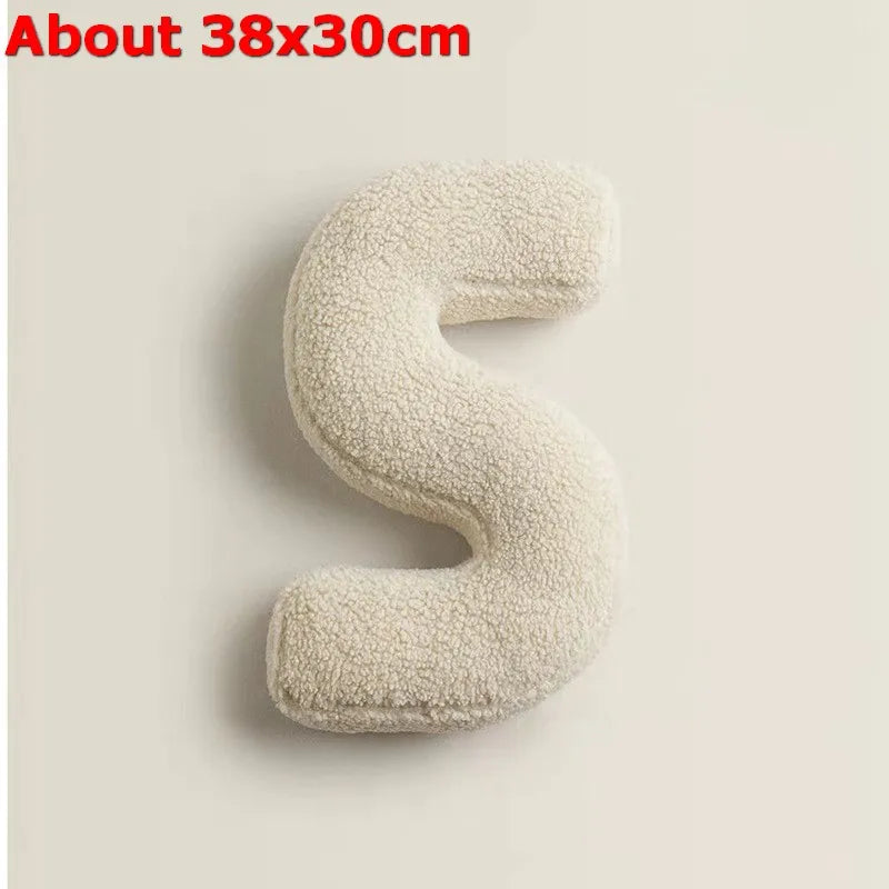 Letters Plush Throw Pillow – Soft Stuffed Kids Toy, Doll, Sofa Cushion, and Room Decor