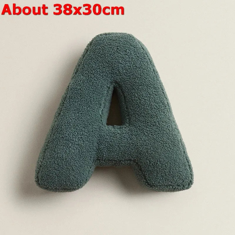 Letters Plush Throw Pillow – Soft Stuffed Kids Toy, Doll, Sofa Cushion, and Room Decor
