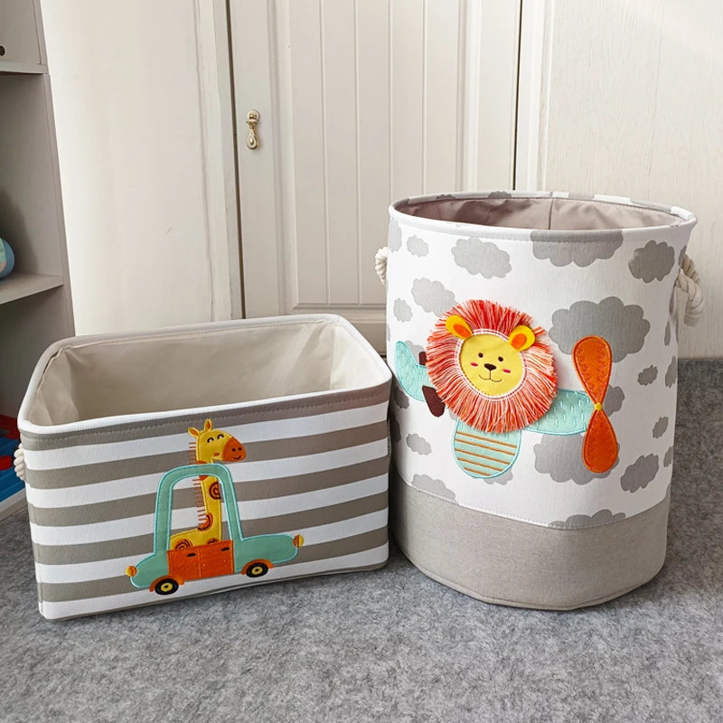 Foldable Large Kids Toys Storage, Laundry Basket, Toy Organiser