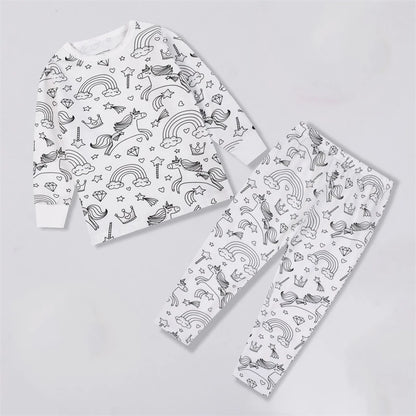 DIY Color-Your-Own Kids Pajama Set, 2-Piece Coloring Kit