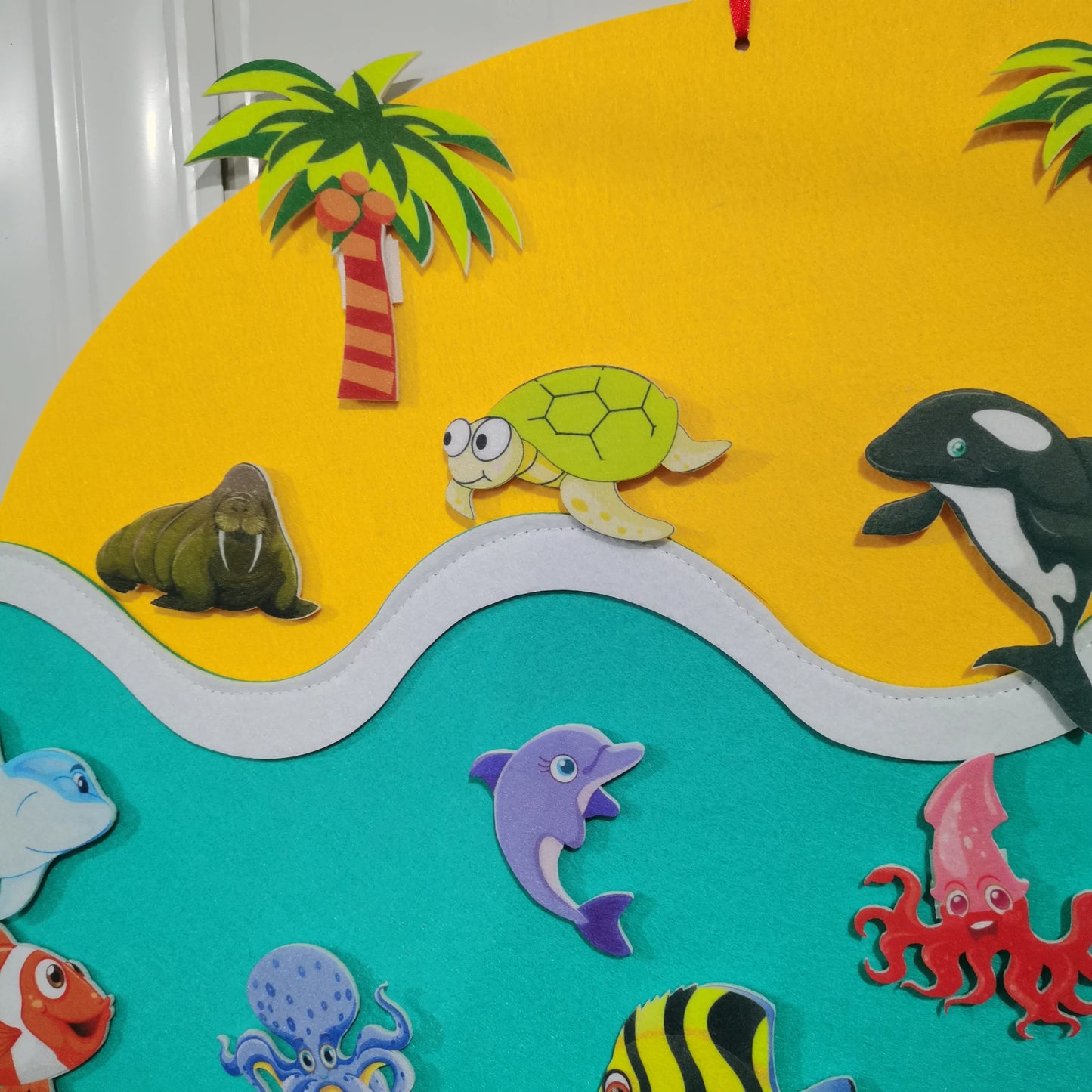 DYI Montessori Baby Busy Felt Board Animals with Hooks Stories Set - LittleOzKid