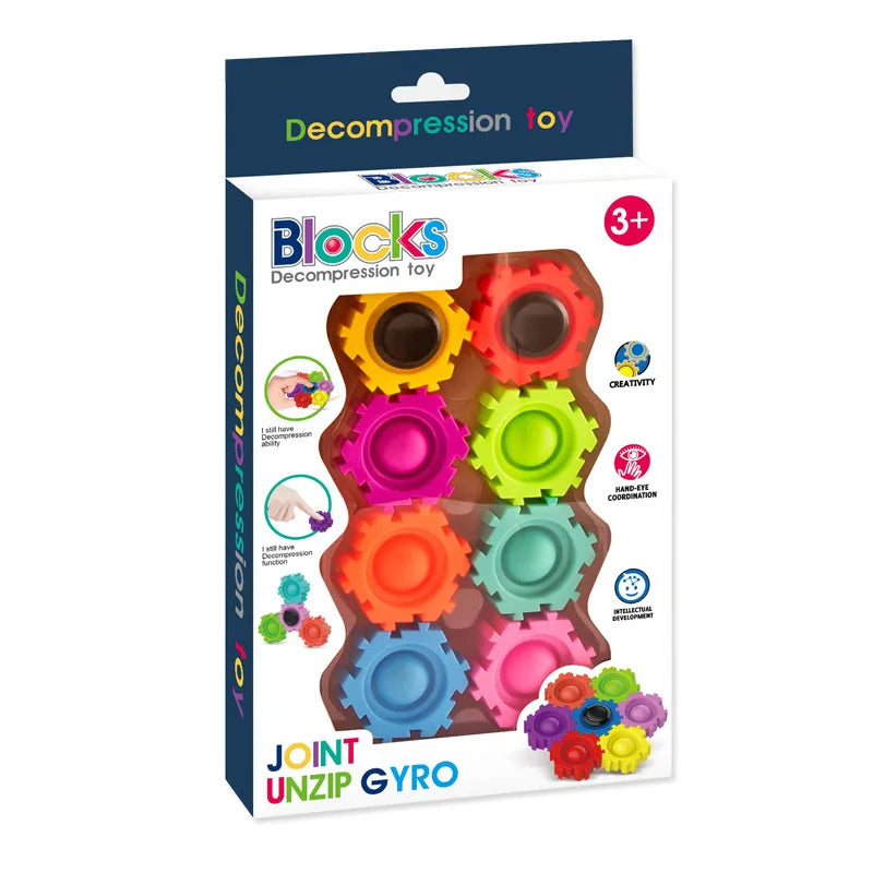 Push and Pop Gear Spinner Sensory Stress Relief  Toy
