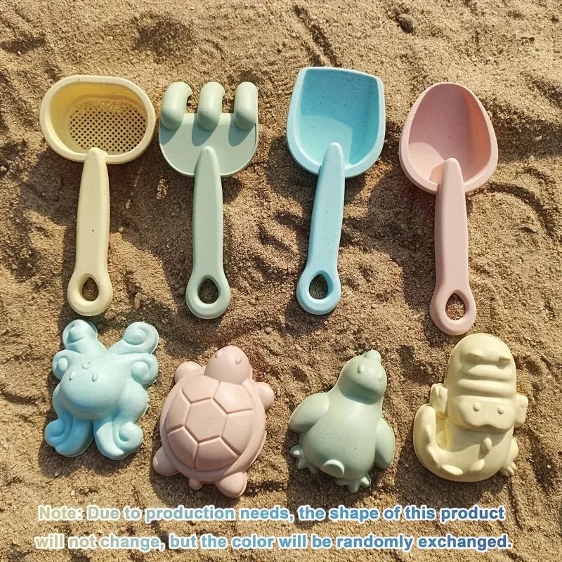11 Piece Silicone Beach Bucket Play Set Kids Toy with Shovel Sand Moulds - LittleOzKid