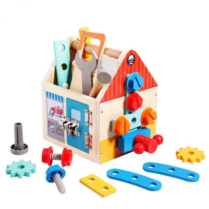 Wooden Kids Toolbox Set – Montessori Construction & Repair Pretend Play