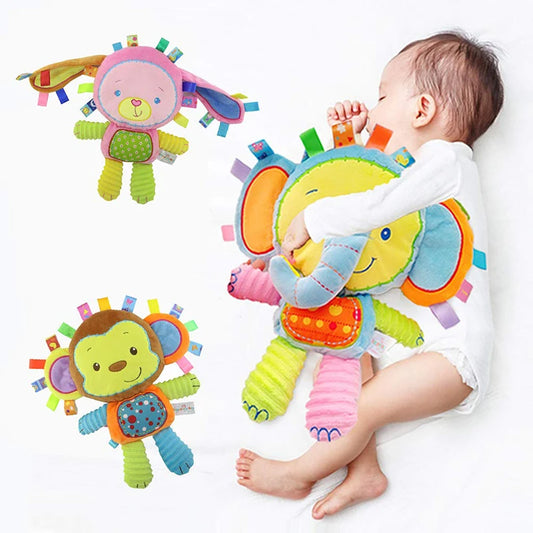 Baby Stuffed Animal Soft Plush Toy, Sensory Toy for Stroller & Car Seat