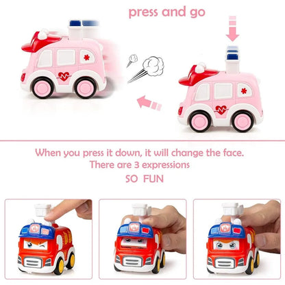 4 Toddler Press and Go Vehicle Toy