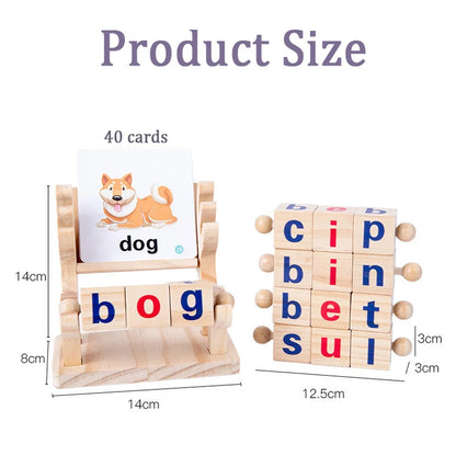 Montessori Wooden Spelling Toy – Letter Learning & Fine Motor Skills Game