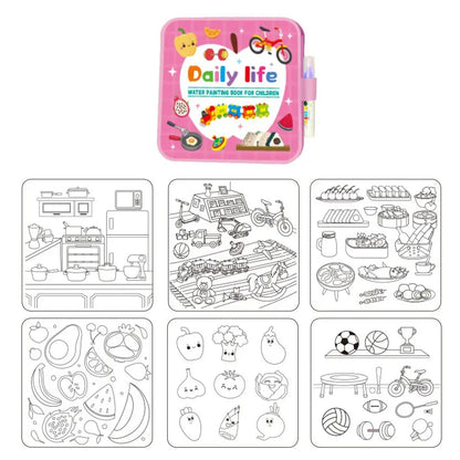 4 Pack Magic Water Drawing Notebooks, Reusable Gift Set