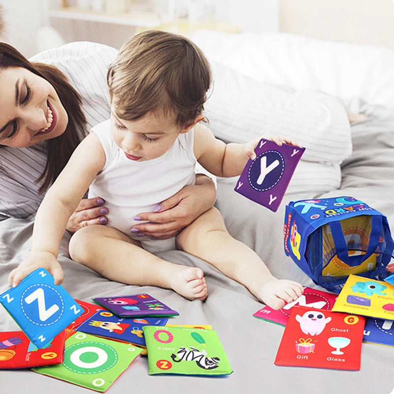 Baby Soft Alphabet Cards Toys, 26Pcs ABC Alphabet Flash Cards Early Learning Toy