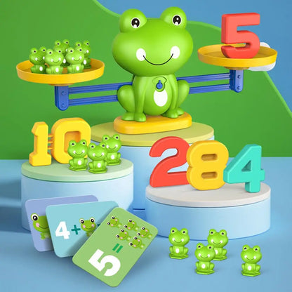 Frog Math Balance Scale, Montessori Number Learning & Counting Toy for Kids