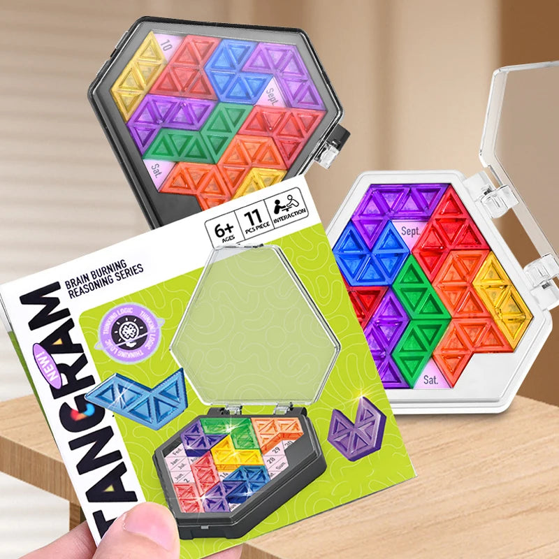Montessori 3D Tangram Jigsaw Thinking Board Game Puzzle
